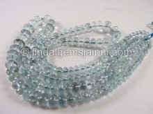 Moss Aquamarine Far Smooth Roundelle Beads
